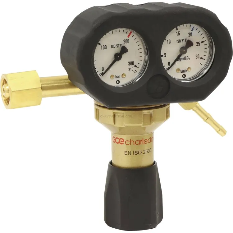 Redutor de Pressão Argon/CO2 Blindado com Debitómetro GCE CHARLEDAVE C 0-30 l/min Redutor de Pressão Argon/CO2 Blindado com Debitómetro GCE CHARLEDAVE C 0-30 l/min