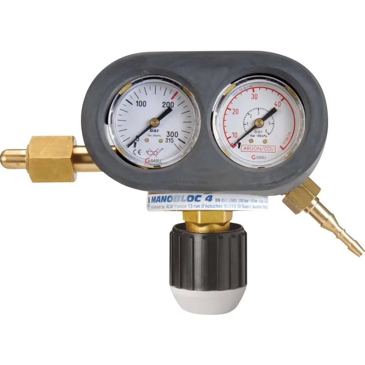 Redutor de Pressão Blindado MANOBLOC Argon/CO2 TIG 20L Redutor de Pressão Blindado MANOBLOC Argon/CO2 TIG 20L