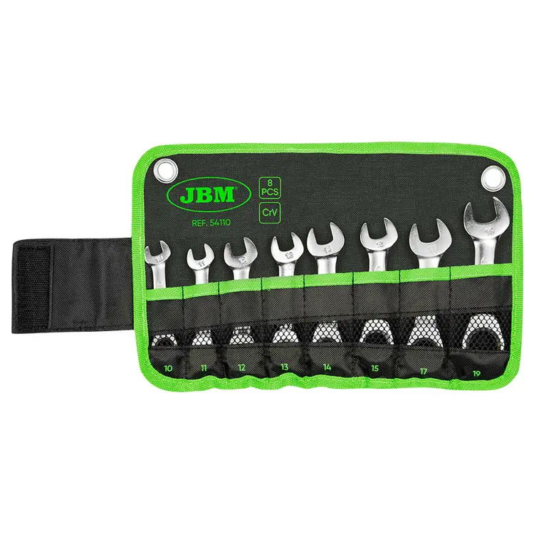 Set 8 Chaves Curtas com Roquete JBM 54110 72 Dentes 8 Peças Set 8 Chaves Curtas com Roquete JBM 54110 72 Dentes 8 Peças