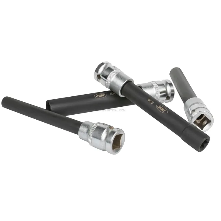 Set de 6 Chaves de Caixa Torx Tipo E Extra Longas 1/2" JBM