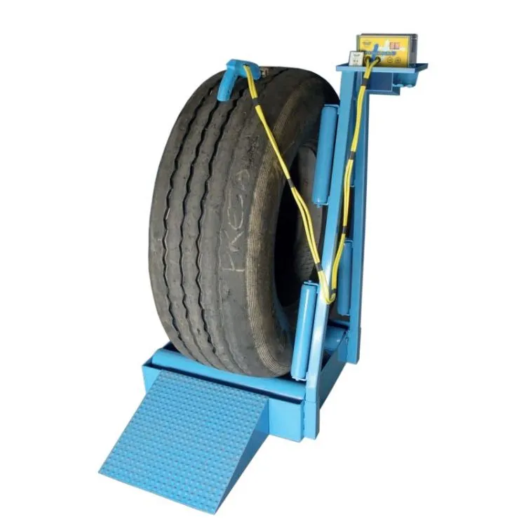 Suporte de Pneu com Rolos para Máquina de Abrir Rasgos POWERED 6 Rolos Suporte de Pneu com Rolos para Máquina de Abrir Rasgos POWERED 6 Rolos