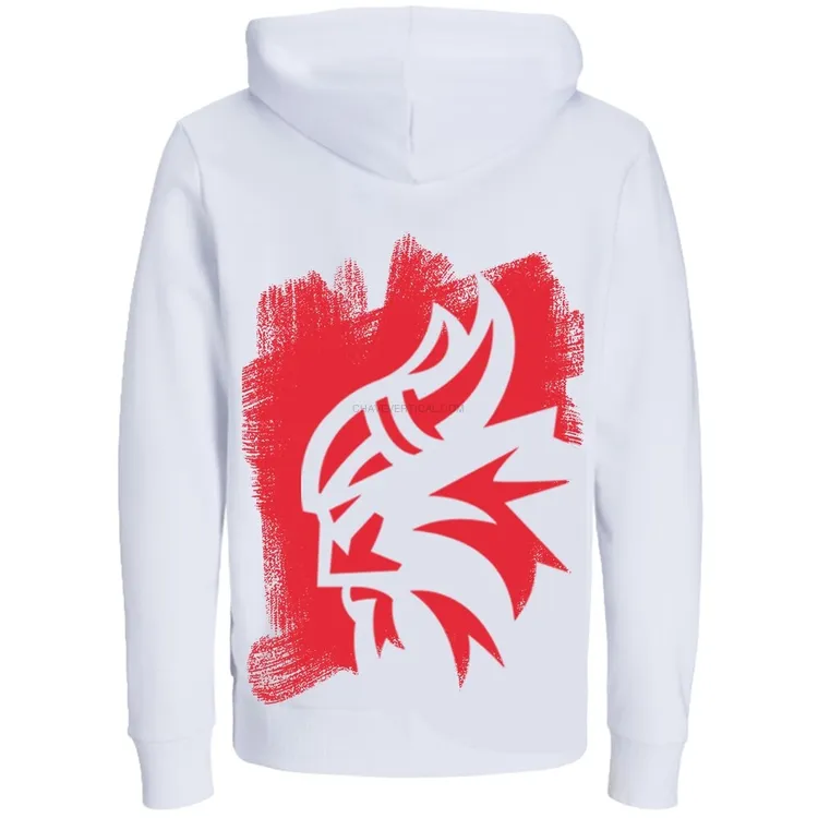 Sweatshirt DRAKKAR Branca Unissexo Tamanho S com Drakko Vermelho