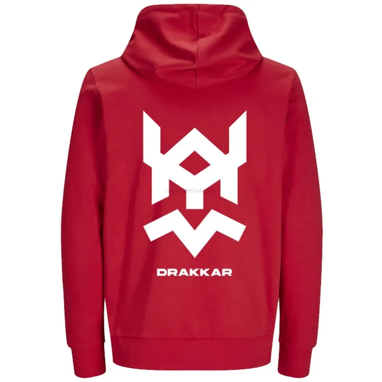 Sweatshirt DRAKKAR Vermelha Unissexo Tamanho XXXL com Logo Branco