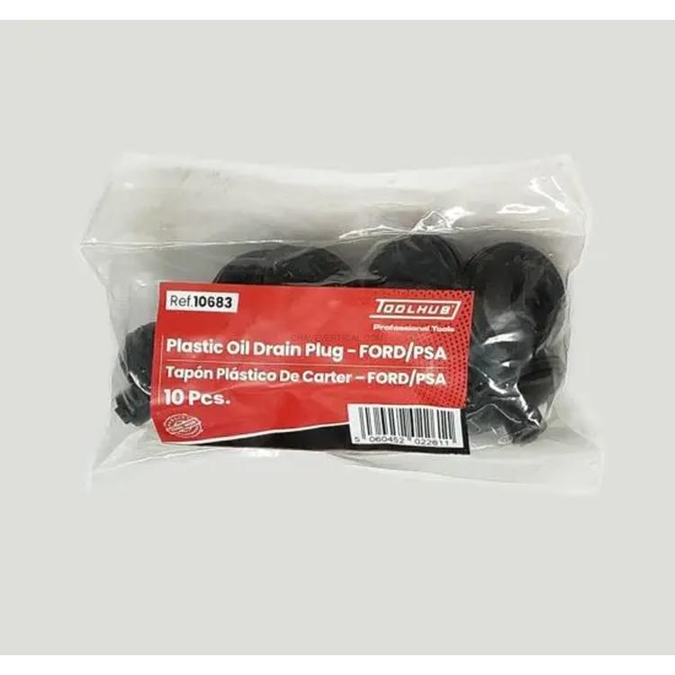 Tampão de Plástico de Cárter FORD/PSA TOOLHUB 10 Unidades Tampão de Plástico de Cárter FORD/PSA TOOLHUB 10 Unidades