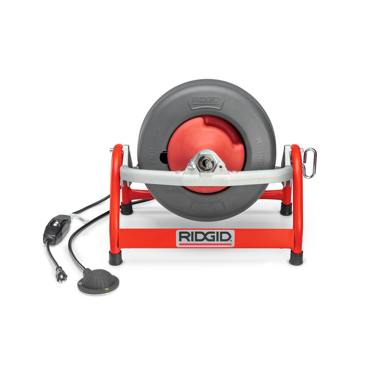 Máquina de desentupimento de esgotos RIDGID K-3800 com AUTOFEED e cabo de 23m Máquina de desentupimento de esgotos RIDGID K-3800 com AUTOFEED e cabo de 23m