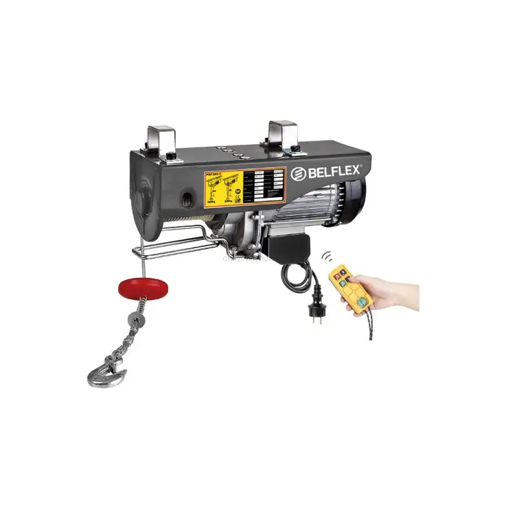 Guincho Elétrico de Cabo com Controlo Remoto e Roldana BELFLEX PBF400-R 400/800kg 18m Guincho Elétrico de Cabo com Controlo Remoto e Roldana BELFLEX PBF400-R 400/800kg 18m
