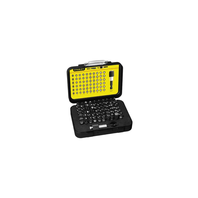 Jogo de Pontas STANLEY 1/4" 61 Peças 25mm Jogo de Pontas STANLEY 1/4" 61 Peças 25mm
