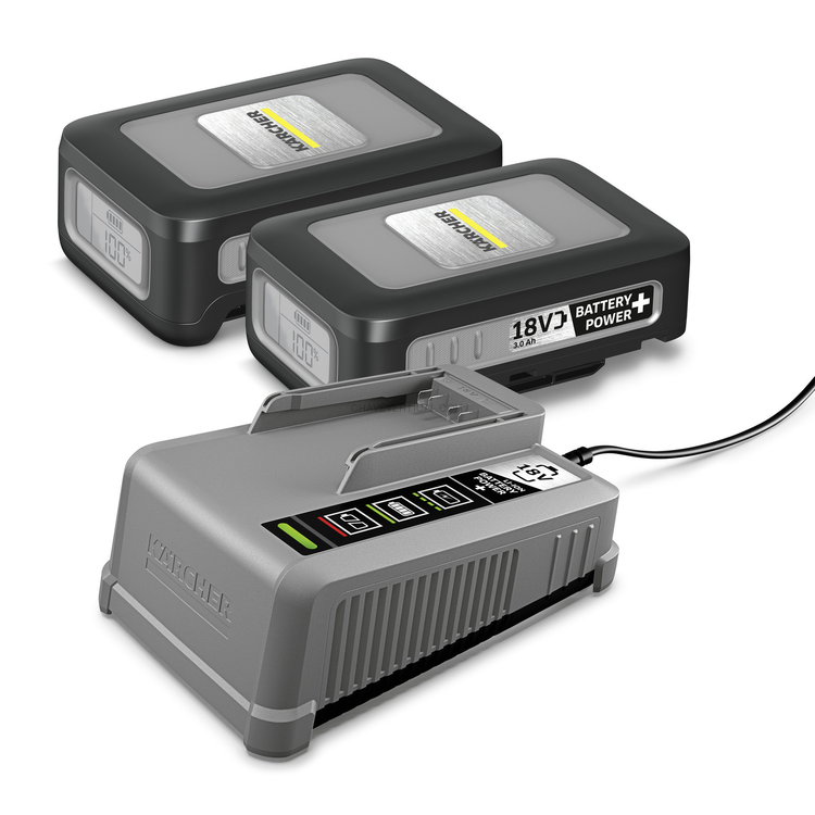 Kit Inicial de Bateria KARCHER Battery Power+ 18/30 18V 3.0Ah com Carregador Rápido Kit Inicial de Bateria KARCHER Battery Power+ 18/30 18V 3.0Ah com Carregador Rápido