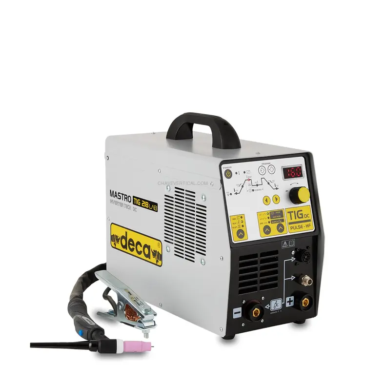 Máquina de Soldar TIG Inverter DECA MASTROTIG 218 DC LAB 230V 200A Com Acessórios Máquina de Soldar TIG Inverter DECA MASTROTIG 218 DC LAB 230V 200A Com Acessórios