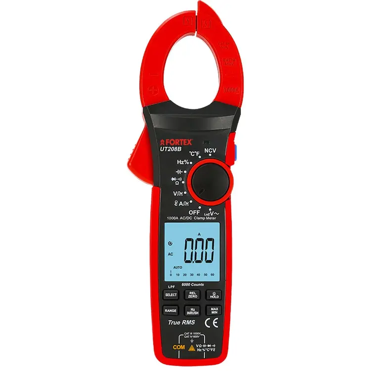 Multímetro Digital com Pinça Amperimétrica FORTEX UT208B 1000A