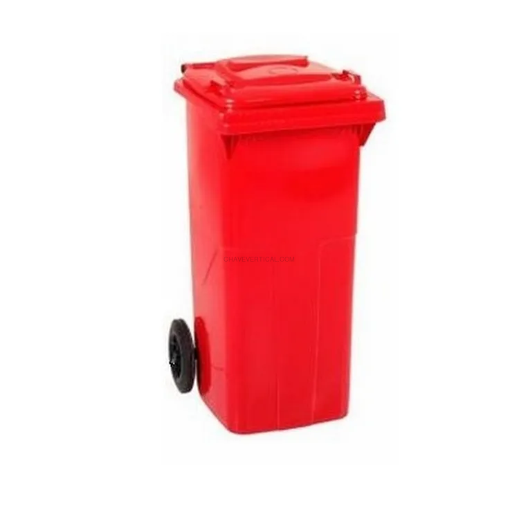 Contentor de Lixo Vermelho ND 120 Litros com Rodas Contentor de Lixo Vermelho ND 120 Litros com Rodas