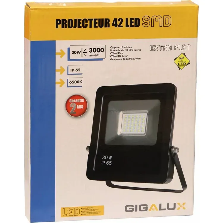 Projetor LED Extra Plano GIGALUX 230V 30W 6500K