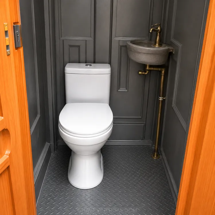 WC Portátil Híbrido com Chuveiro SIRL SWC EVO Desmontado