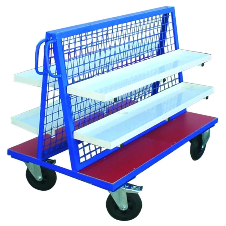 Carro de Ferramentas ND 4 Prateleiras Aço e Malha 40x40 mm Carro de Ferramentas ND 4 Prateleiras Aço e Malha 40x40 mm