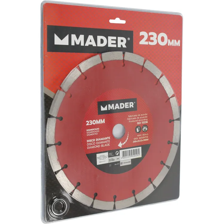 Disco diamante segmentado MADER 230 mm 6650 RPM Disco diamante segmentado MADER 230 mm 6650 RPM