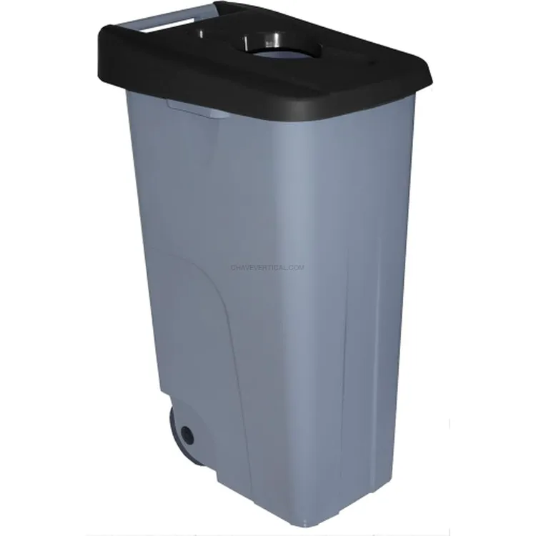 Recipiente de Reciclagem Preto com Abertura ND 110 L 420x570x880 mm Recipiente de Reciclagem Preto com Abertura ND 110 L 420x570x880 mm