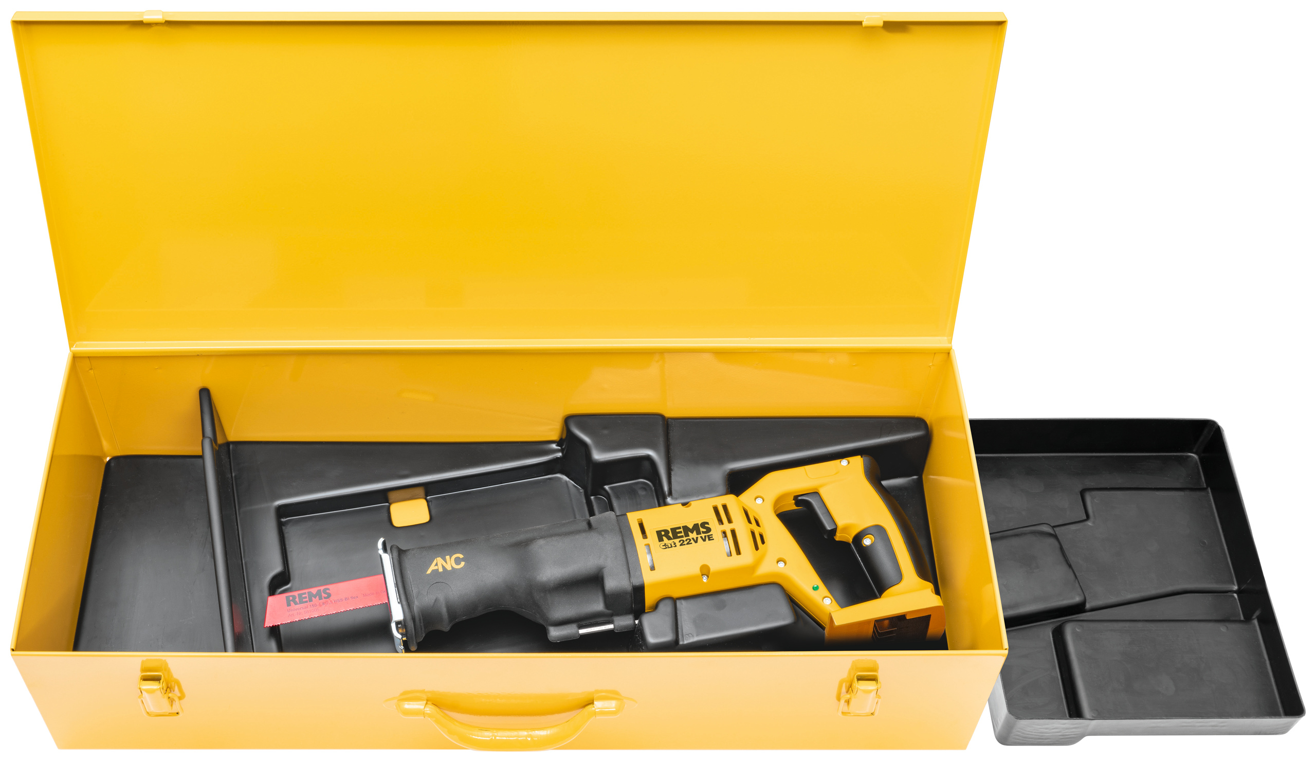 Serra de Sabre a Bateria REMS Cat 22V VE 500 W 1900 CPM sem Bateria REMS Cat 22V VE Set P conjunto