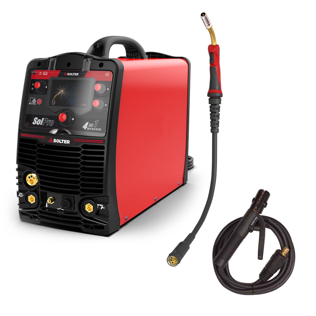 Kit de Soldadura Multiprocesso SOLTER SOLPRO 4em1 200 A Kit de Soldadura Multiprocesso SOLTER SOLPRO 4em1 200 A