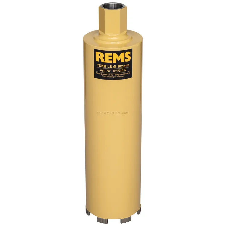 Coroa Diamantada Seca REMS TDKB LS 102 x 320 MM UNC 1 1/4 Coroa Diamantada Seca REMS TDKB LS 102 x 320 MM UNC 1 1/4