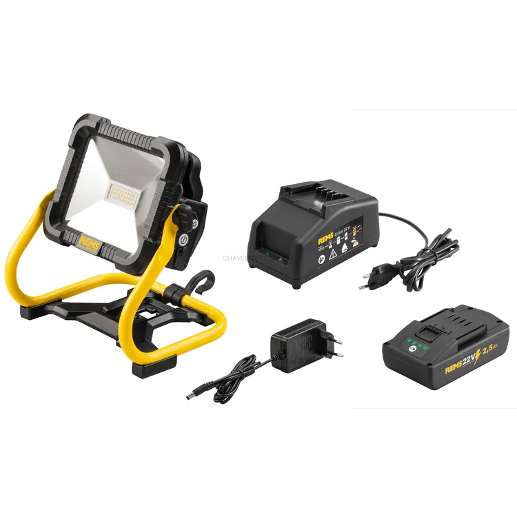 Holofote LED a Bateria REMS Lumen 2800 22V Set 2800 LM com Bateria 2,5 AH Holofote LED a Bateria REMS Lumen 2800 22V Set 2800 LM com Bateria 2,5 AH