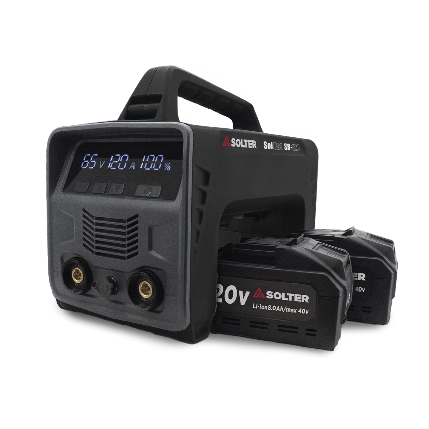 Soldador Inverter MMA a Bateria SOLTER SOLBAT SB-120 Pack 2 Baterias Soldador Inverter MMA a Bateria SOLTER SOLBAT SB-120 Pack 2 Baterias