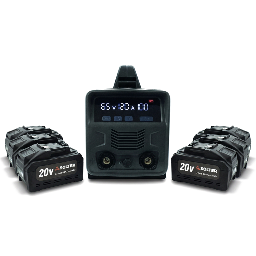 Soldador Inverter MMA a Bateria SOLTER SOLBAT SB-120 Pack 6 Baterias Soldador Inverter MMA a Bateria SOLTER SOLBAT SB-120 Pack 6 Baterias