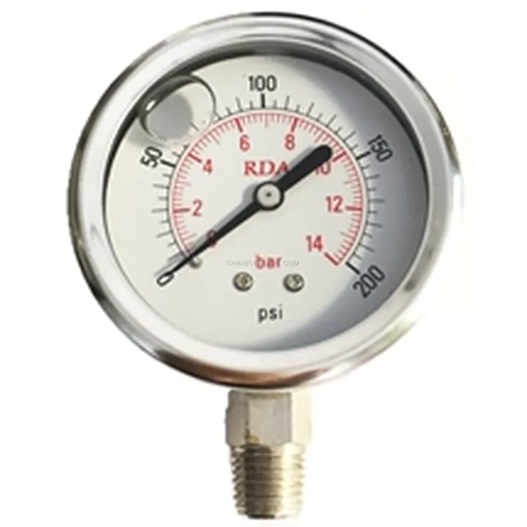 Manómetro de Glicerina Radial POWERED Ø63 mm 0–16 Bar 1/4″ Manómetro de Glicerina Radial POWERED Ø63 mm 0–16 Bar 1/4″