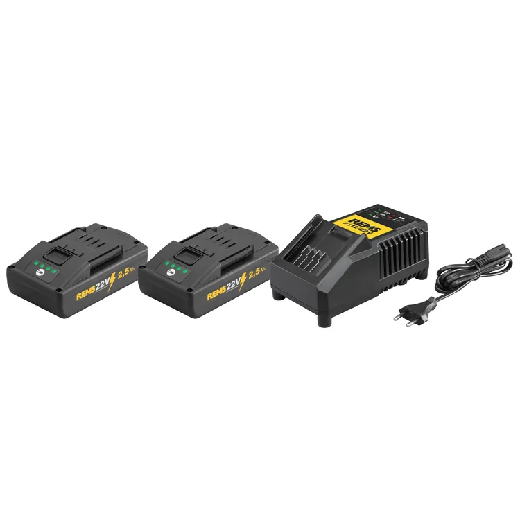 Power-Pack REMS 22V FC 2 x 2,5 AH + Carregador 120 W Power-Pack REMS 22V FC 2 x 2,5 AH + Carregador 120 W