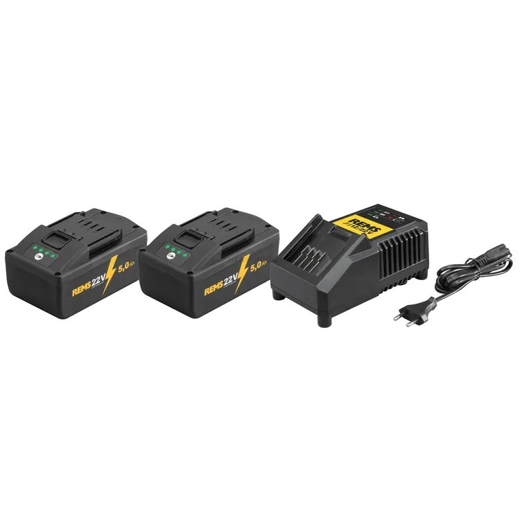 Power-Pack REMS 22V FC 2 x 5,0 AH + Carregador 120 W Power-Pack REMS 22V FC 2 x 5,0 AH + Carregador 120 W