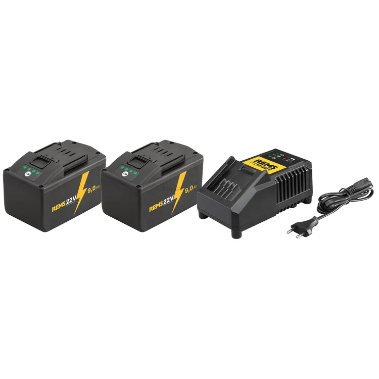 Power-Pack REMS 22V FC 2 x 9,0 AH + Carregador 120 W Power-Pack REMS 22V FC 2 x 9,0 AH + Carregador 120 W