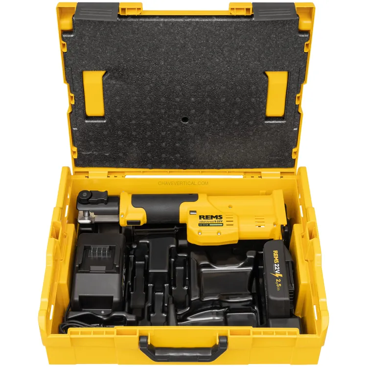 Prensadora a Bateria REMS Mini-Press S 22V A2-22 kN Basic-Pack Prensadora a Bateria REMS Mini-Press S 22V A2-22 kN Basic-Pack